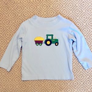 Claire and Charlie 3T Tractor Appliqué Boys Shirt